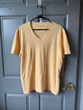 John Varvatos Peach V-Neck Short Sleeve Tee